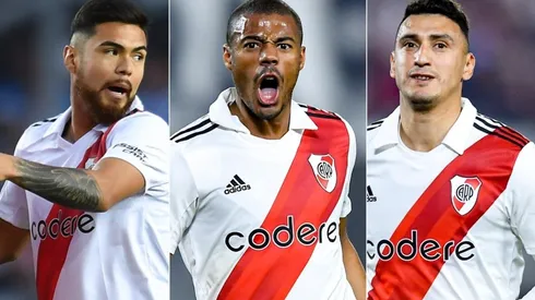 Paulo Díaz, Nicolás De La Cruz y Matías Suárez, tres de los que no llegarían contra Central Córdoba.