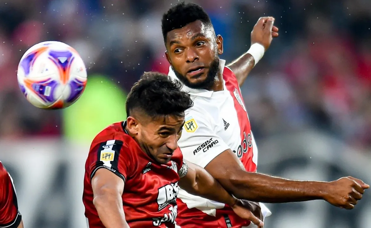 Borja convirtió uno de los goles en el 3-0 ante Central Córdoba que se jugó en la liga pasada, en el Monumental.