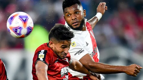 Borja convirtió uno de los goles en el 3-0 ante Central Córdoba que se jugó en la liga pasada, en el Monumental.