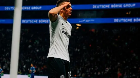 El Comandante celebra su gol ante Schalke 04.