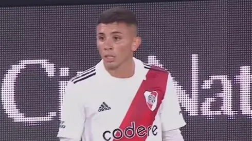 El volante juvenil se mostró feliz por su primer partido como titular en River.