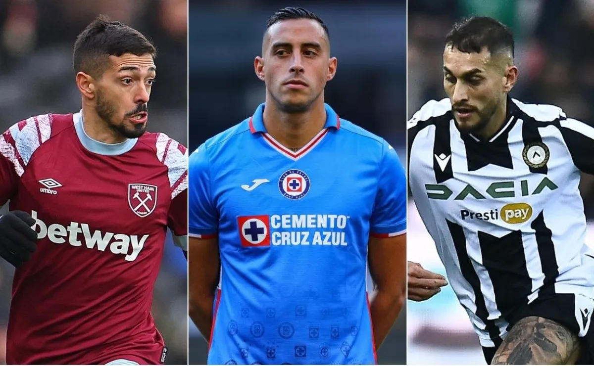 Manu Lanzini, Ramiro Funes Mori y el Tucu Pereyra.