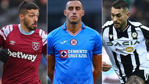 Manu Lanzini, Ramiro Funes Mori y el Tucu Pereyra.