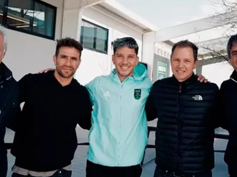 Visita de lujo en el entrenamiento de River