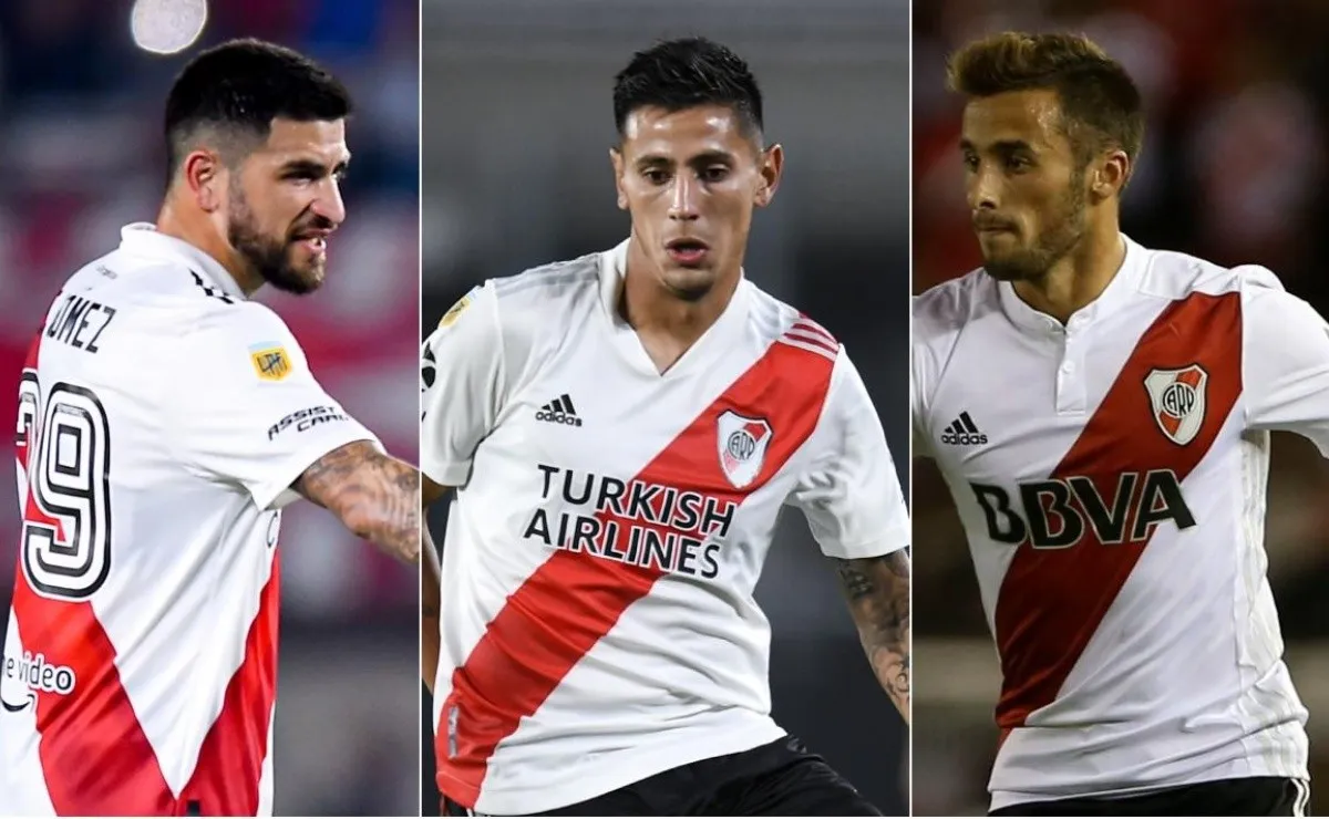 Elías Gómez, Fabrizio Angileri y Marcelo Saracchi.