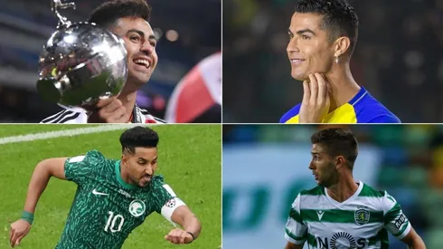 Gonzalo Martínez, Cristiano Ronaldo, Salem Al-Dawsari y Luciano Vietto.