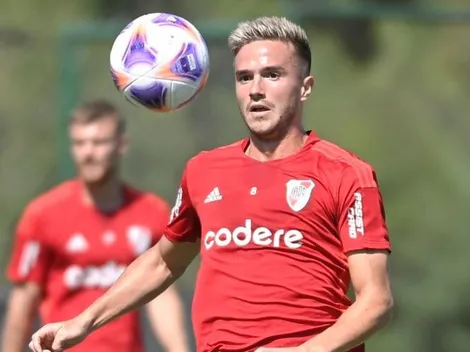 Alerta en River: Palavecino sintió una molestia y no pudo terminar la práctica
