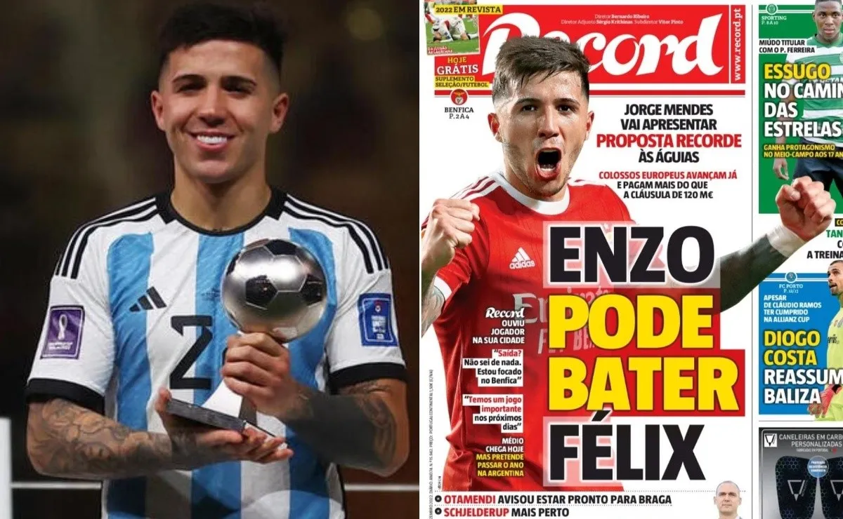 La posible venta de Enzo Fernández es tapa de diarios deportivos en Portugal.