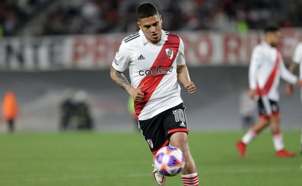 Juanfer regresó a River desde China a comienzos de 2022 y ese fue su segundo ciclo en el club.