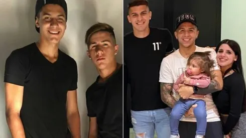 Enzo e Imanol Segovia cuando jugaban en Inferiores y ya como profesionales: una amistad de hermanos.