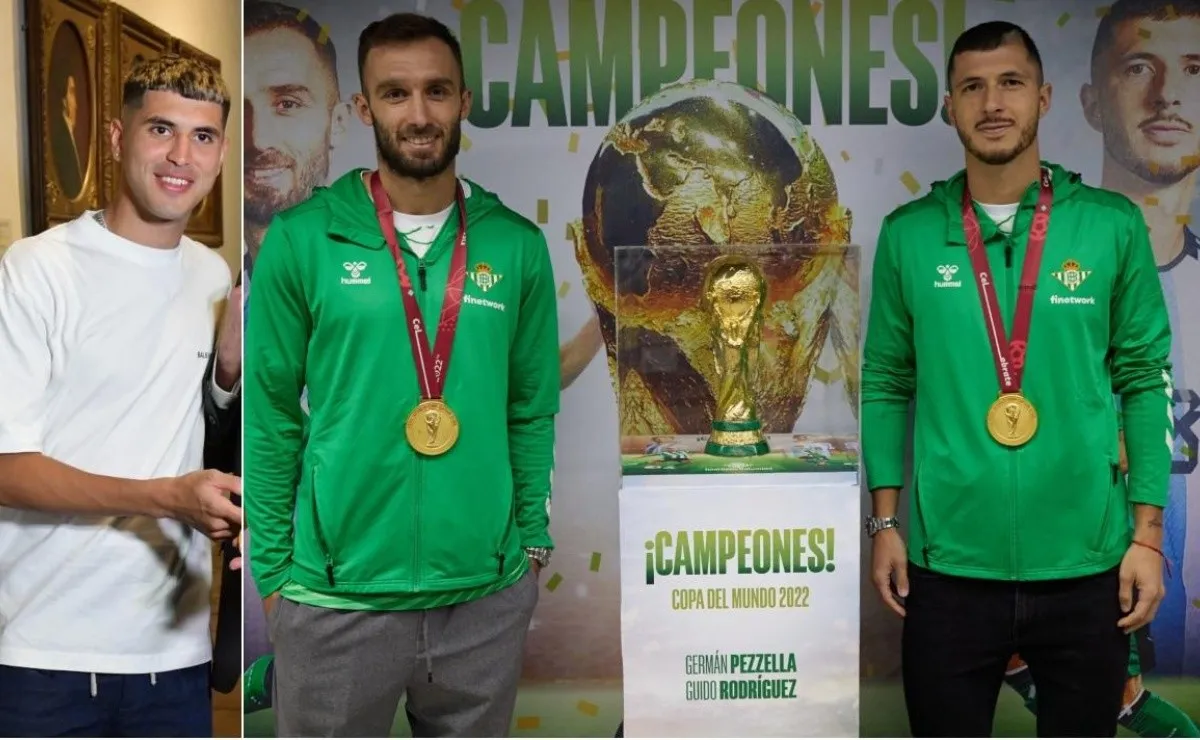 Palacios fue homenajeado en Tucumán, Guido y Pezzella en el Betis.