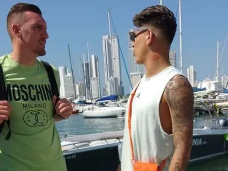 El increíble reencuentro de Armani y Carrascal en las playas colombianas