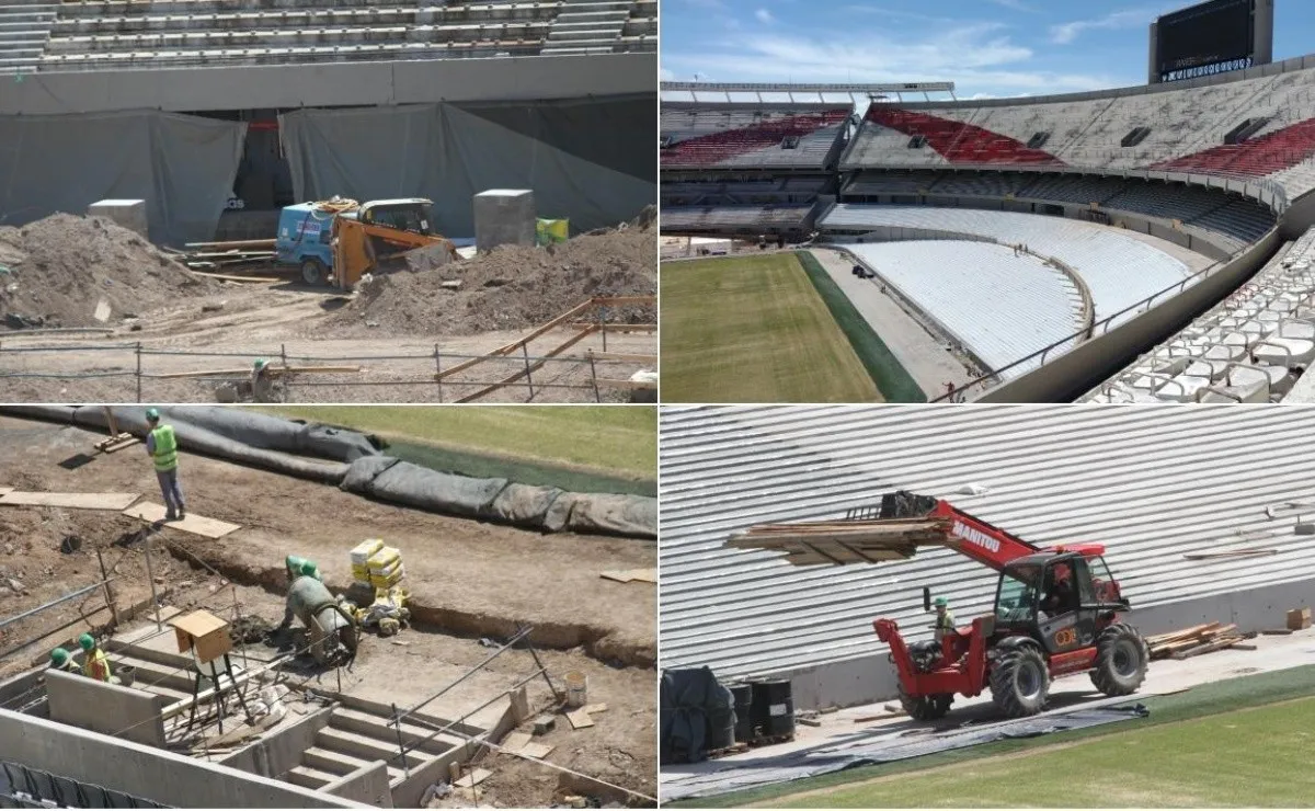 Avanzan sin descanso las obras en el Monumental.