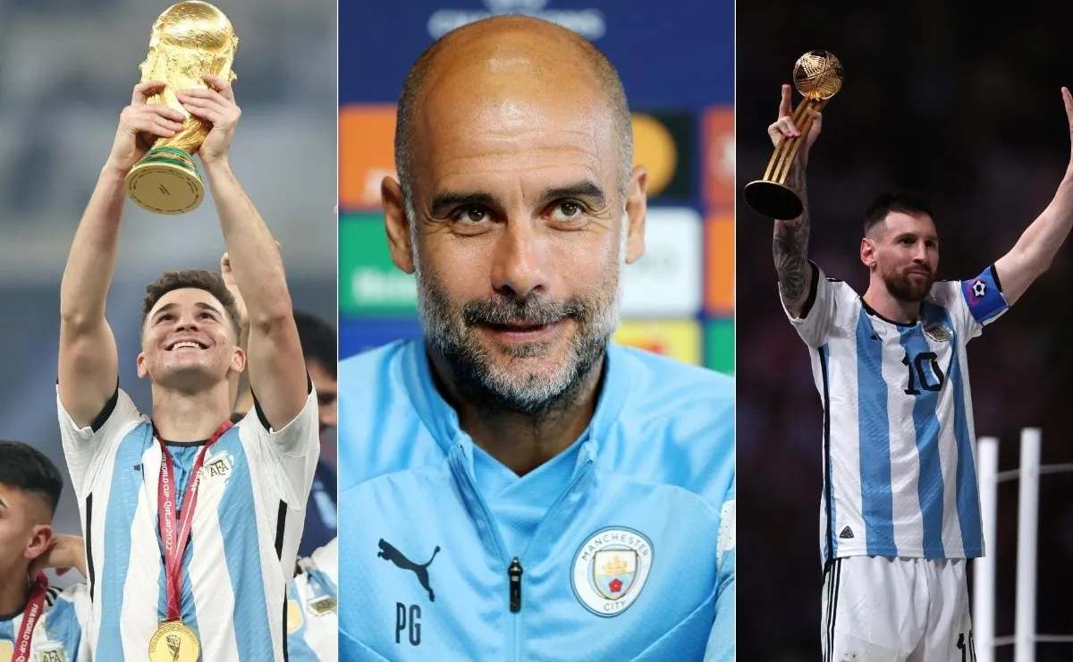 El entrenador del City se rindió ante las actuaciones de Messi y Julián Álvarez