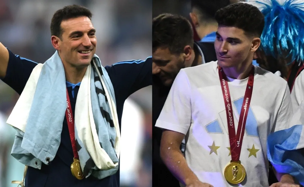 ¿Scaloni de River? Divertido momento con Julián en el micro