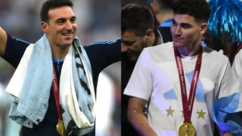 ¿Scaloni de River? Divertido momento con Julián en el micro