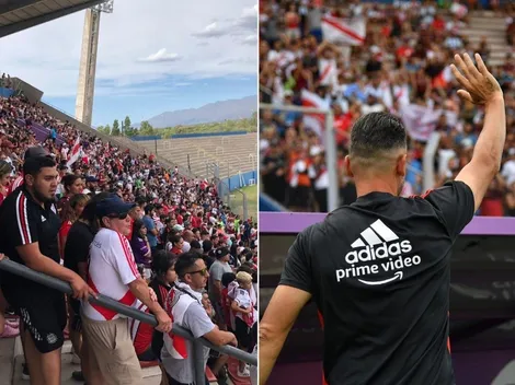 Una multitud acompañó a River en la práctica abierta en San Luis