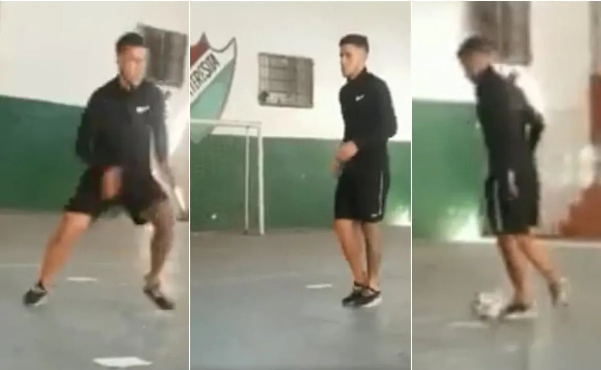 Enzo se entrenó en el Club Santa Teresita de San Martín durante la pandemia.