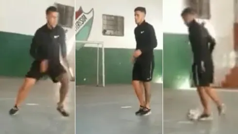 Enzo se entrenó en el Club Santa Teresita de San Martín durante la pandemia.