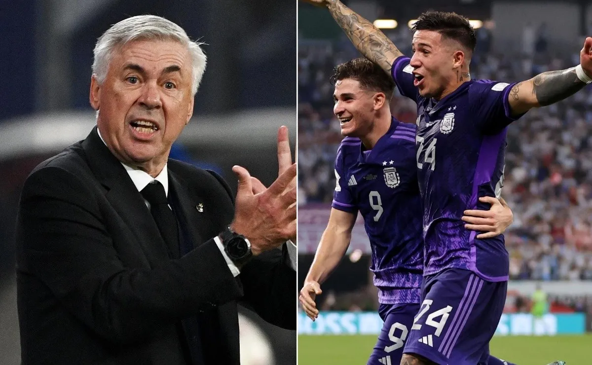 El DT del Real Madrid no se guardó ningún elogio para hablar de Enzo y Julián