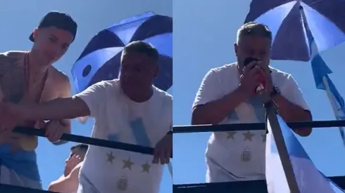 Extraño momento se vivió en medio de la caravana de la Selección.