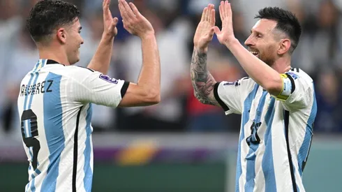Julián y Messi, la dupla letal del ataque argentino.