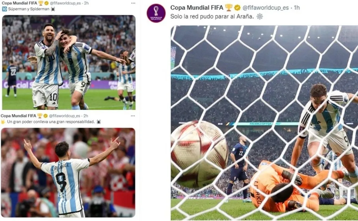 Locura por el partido de Julián en la cuenta oficial de la FIFA en Twitter.