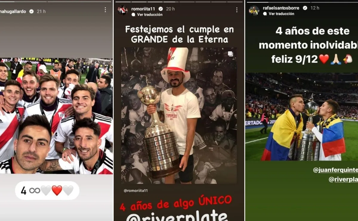 Los futbolistas millonarios recordaron la obtención de la Copa Libertadores más importante de la historia.