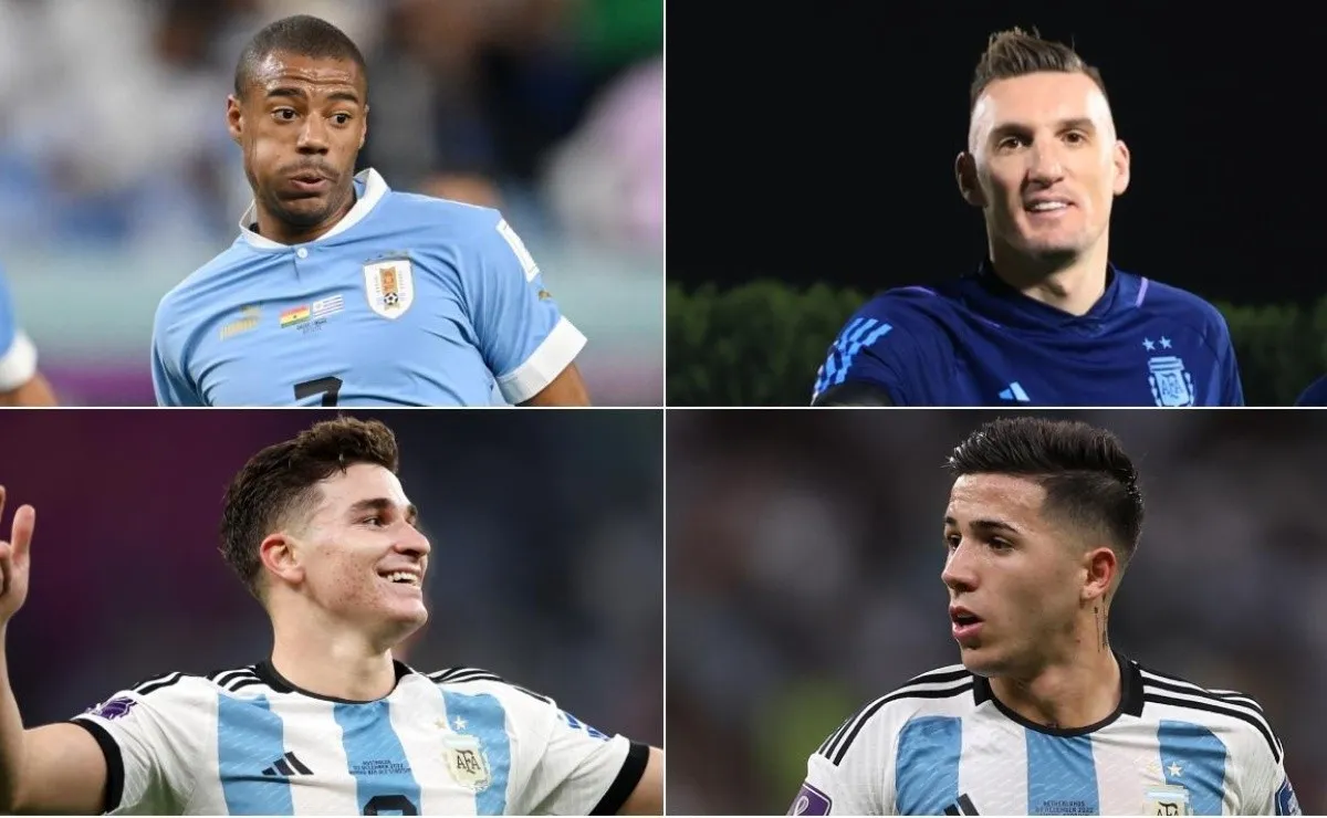De La Cruz, Armani, Julián y Enzo Fernández.
