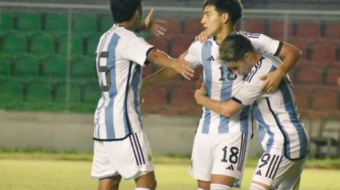 El delantero juvenil de River marcó un golazo con la Selección Sub 17.
