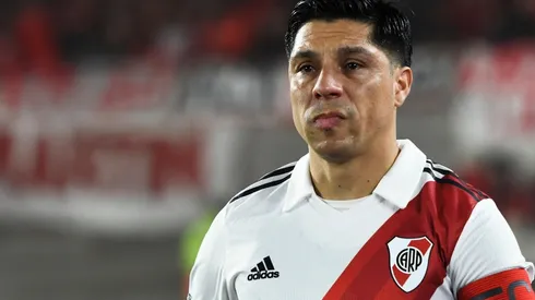 Enzo Pérez y un gesto lleno de emoción en el último partido de Gallardo en el Monumental.
