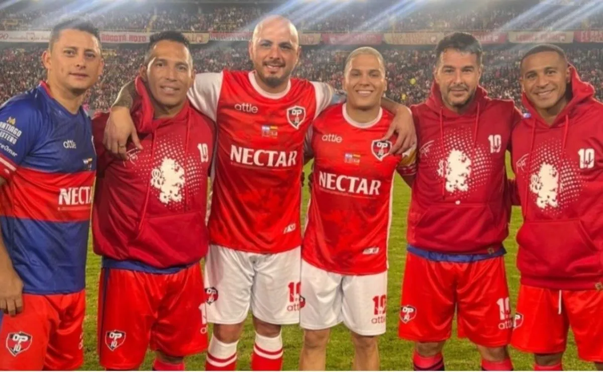 Juanfer metió un golazo en la despedida de Omar Pérez