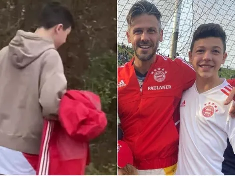 La locura por River del hijo de Demichelis: va al colegio en Alemania con la camiseta puesta