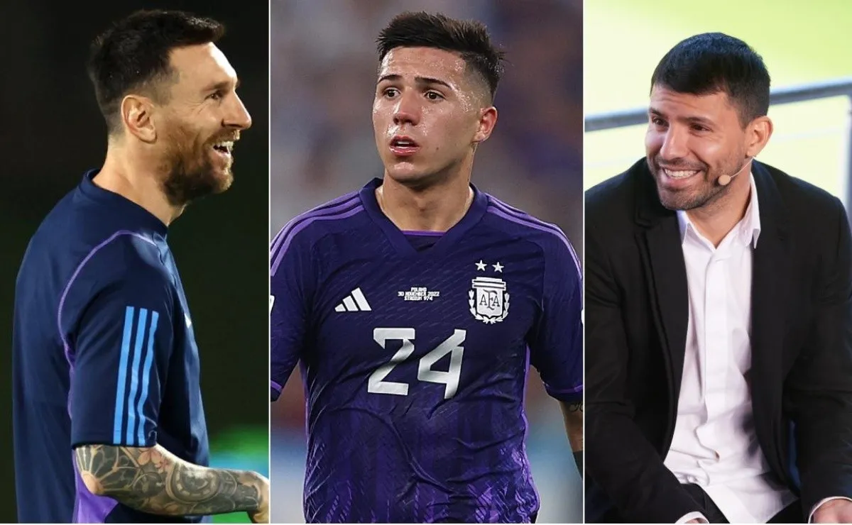 Lionel Messi y Sergio Agüero destacaron a Enzo Fernández.