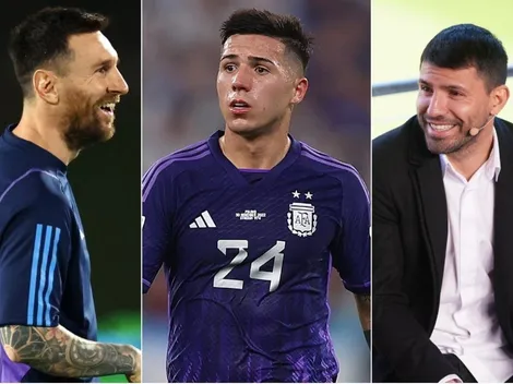 Messi y el Kun llenaron de elogios a Enzo Fernández