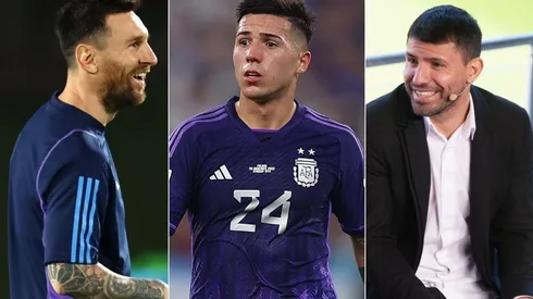 Lionel Messi y Sergio Agüero destacaron a Enzo Fernández.
