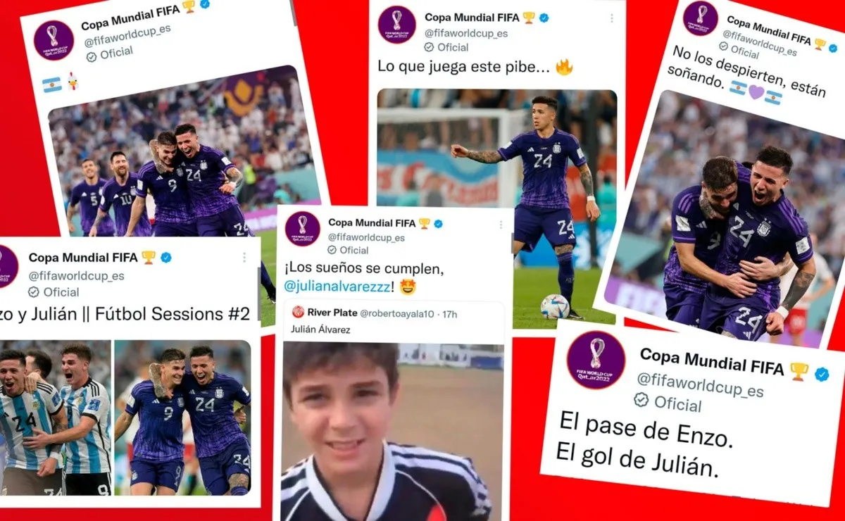 Los hermosos posteos de la FIFA para Julián y Enzo.