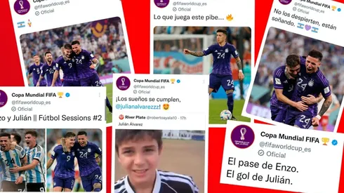 Los hermosos posteos de la FIFA para Julián y Enzo.