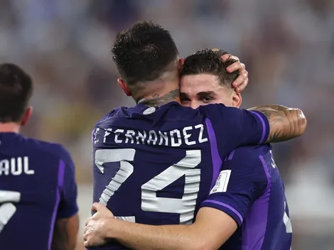La reacción de los jugadores de River tras el golazo de Julián