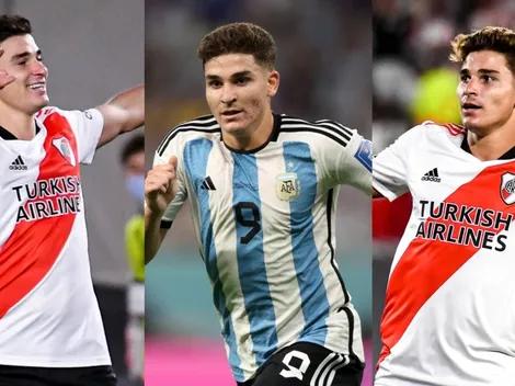 En River y en la Selección: la similitud entre los goles de Julián