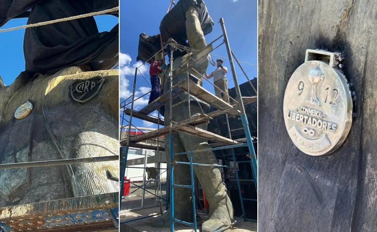 La estatua del Muñeco se prepara para salir a la cancha de una manera muy especial.