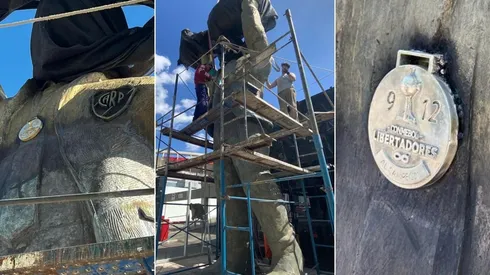 La estatua del Muñeco se prepara para salir a la cancha de una manera muy especial.