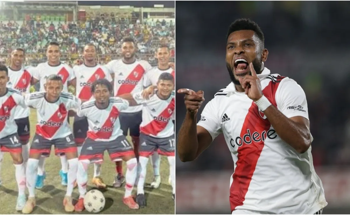 Borja jugó un partido para su fundación con camisetas de River.