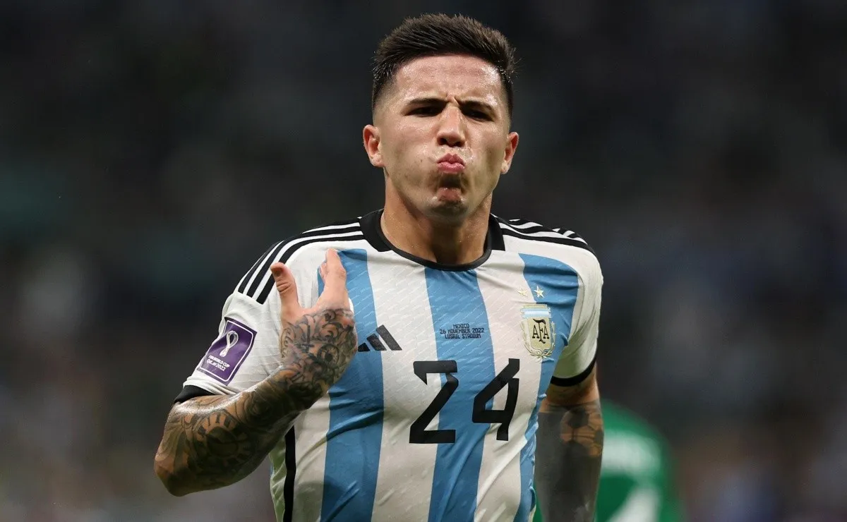 El festejo de Enzo después del golazo a México que sirvió para asegurar un triunfo clave para la Selección.