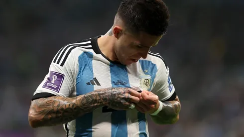 Enzo Fernández convirtió un golazo en el triunfo ante México.
