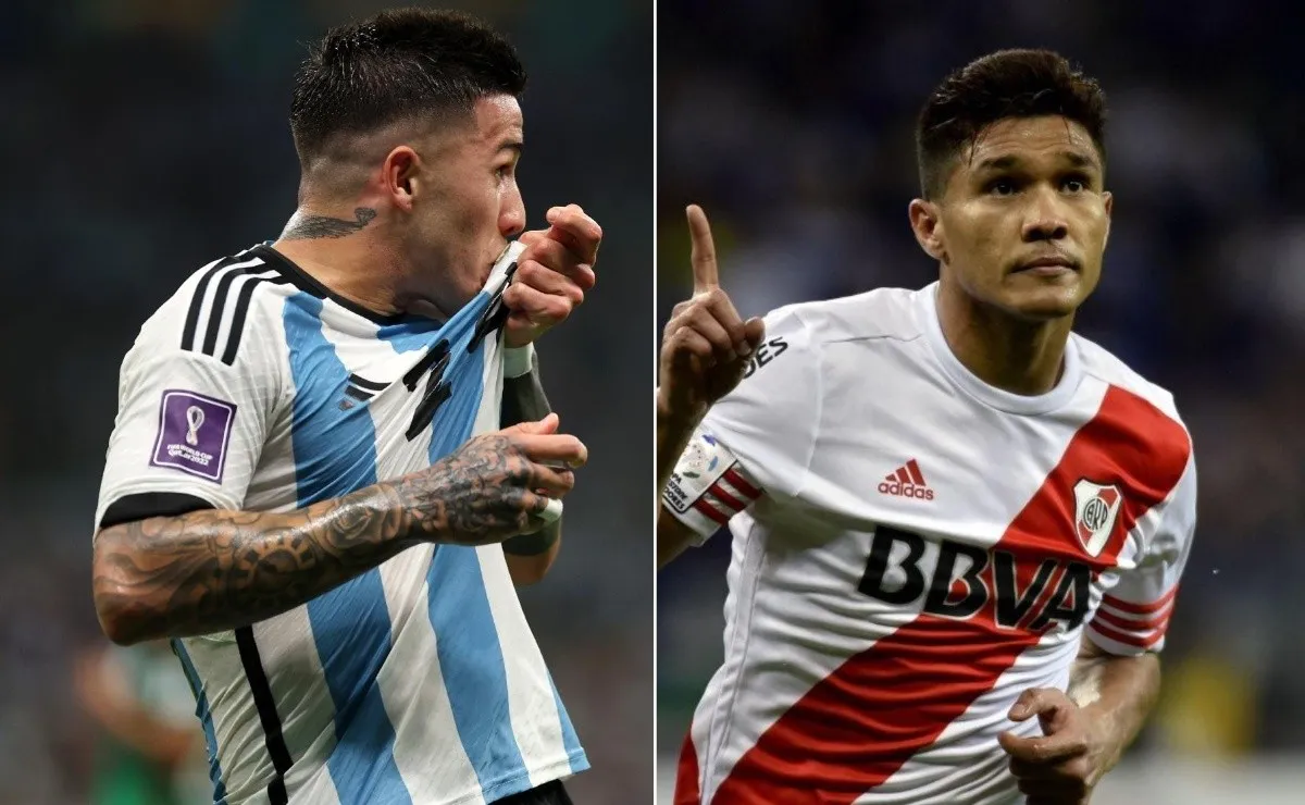 El delantero colombiano apeló a la nostalgia para felicitar a Enzo Fernández.