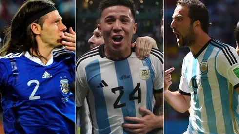 Martín Demichelis, Enzo Fernández y Gonzalo Higuaín.