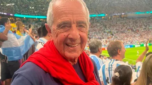 El ex presidente de River alentó a la Selección Argentina ante México en el Lusail Stadium.