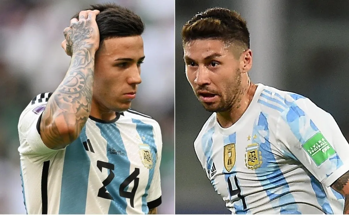 Enzo Fernández y Gonzalo Montiel podrían salir desde el inicio ante México el próximo sábado.