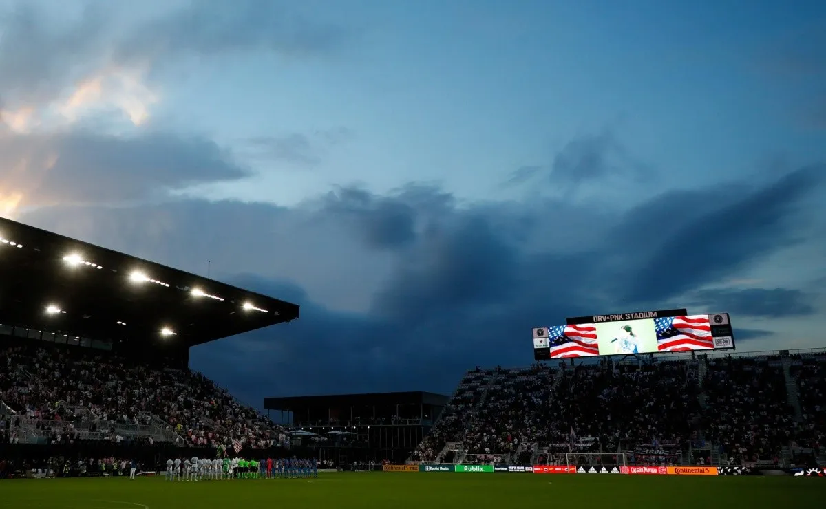El Drv Pnk Stadium, donde River enfrentará a Millonarios en su primer juego de preparación en Estados Unidos.